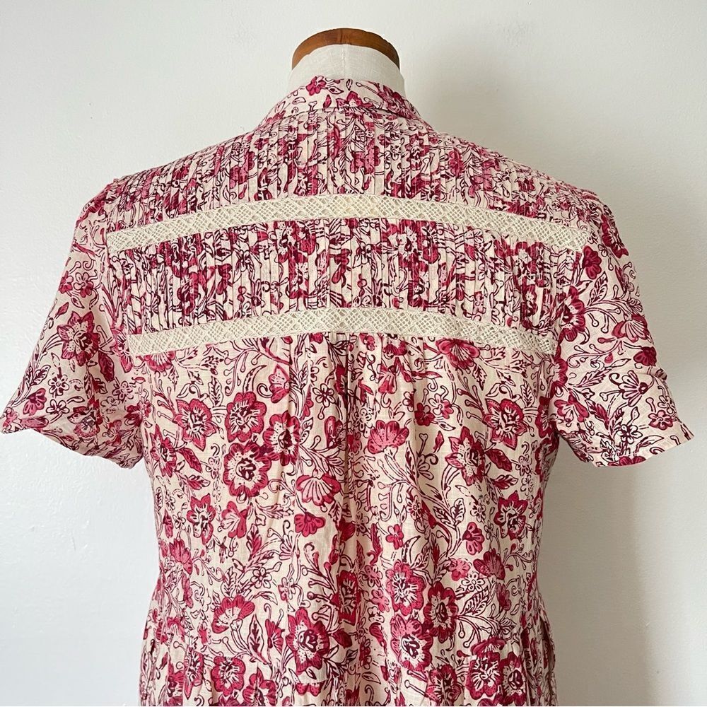 Anthropologie Floral Georgina Tiered Shirt dress NWT size Small - Picture 6 of 8